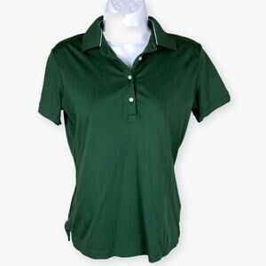 Dick's Sporting Goods Womens Green Knit Short Sleeve Polo Top S